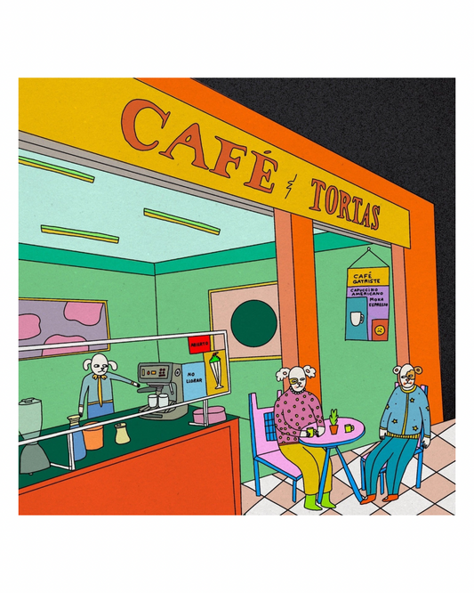 CAMILA ARANA print “Café y tortas”