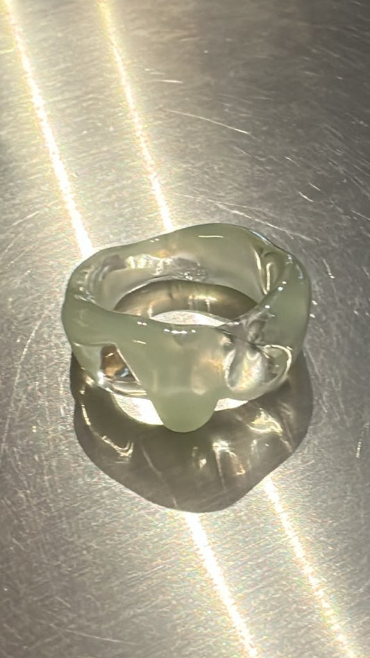 CIPRIANA anillo canica verde claro